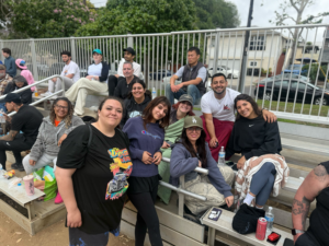 Residents hanging out and fellowshipping at the 6th annual Thrive Treatment softball tournament.